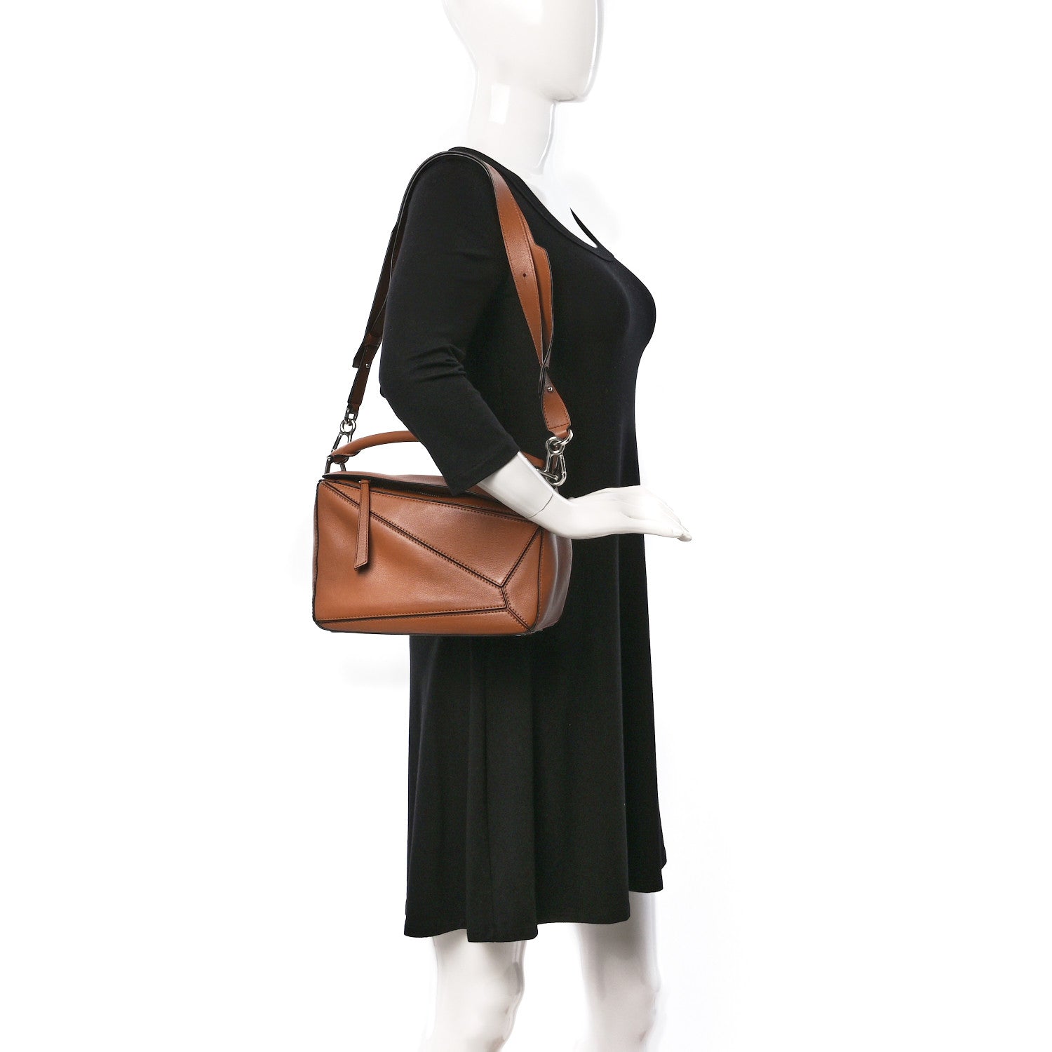 Loewe Calfskin Small Puzzle Bag Tan 2 of 8