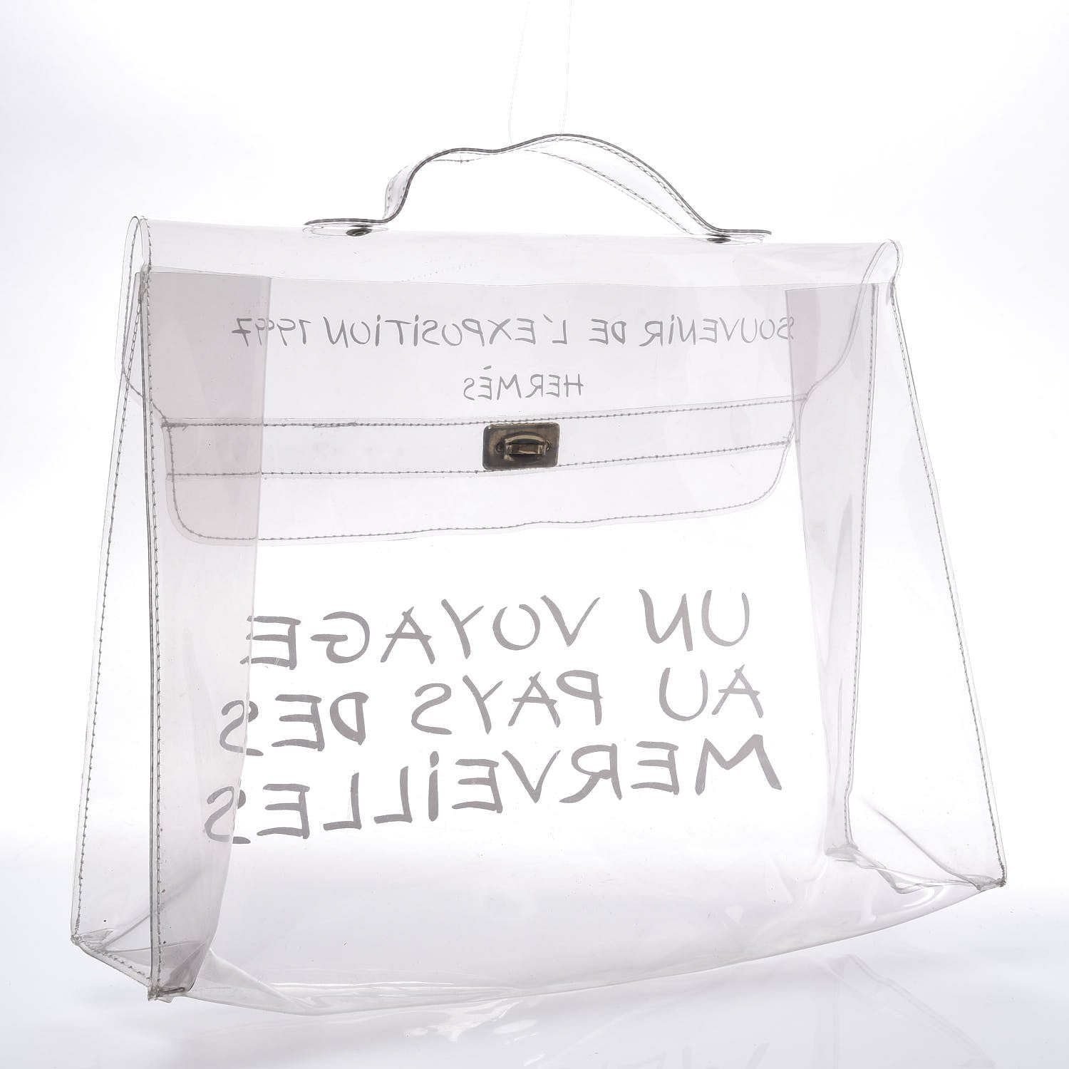 Hermes Vinyl Souvenir De L'Exposition Kelly Transparent 2 of 7