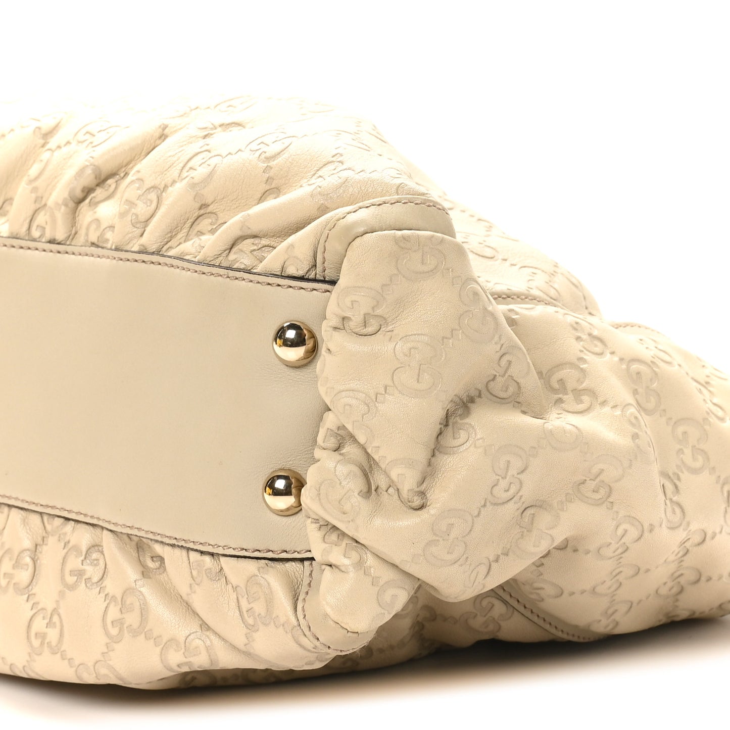 Guccissima D Gold Tote White