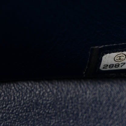 Chanel Caviar Quilted Jumbo Double Flap Navy Blue 7 of 11