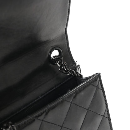 Chanel Patent Calfskin Quilted Reissue Mini Wallet On Chain So Black 13 of 13