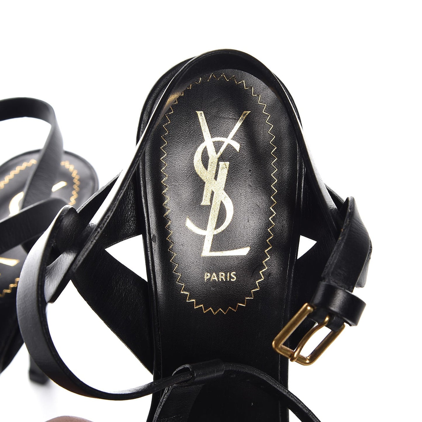 Calfskin Tribute 75 Platform Sandals 38 Black
