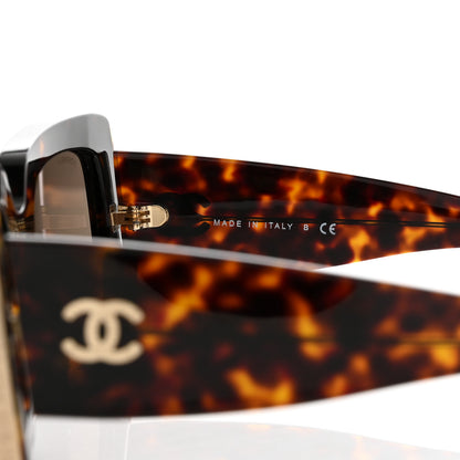 Chanel Acetate Rectangle Sunglasses 5435-A Tortoise 6 of 7