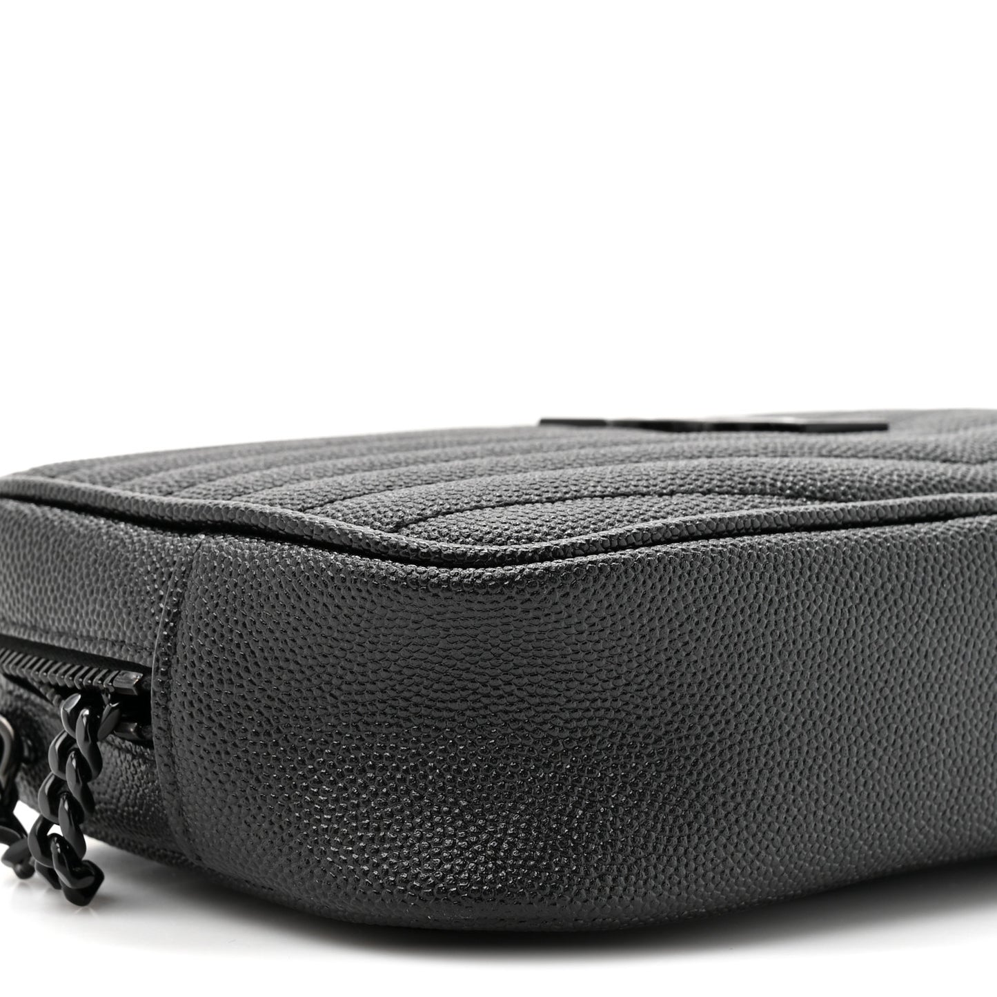 Grain De Poudre Matelasse Monochrome Monogram Mini Lou Camera Bag Black
