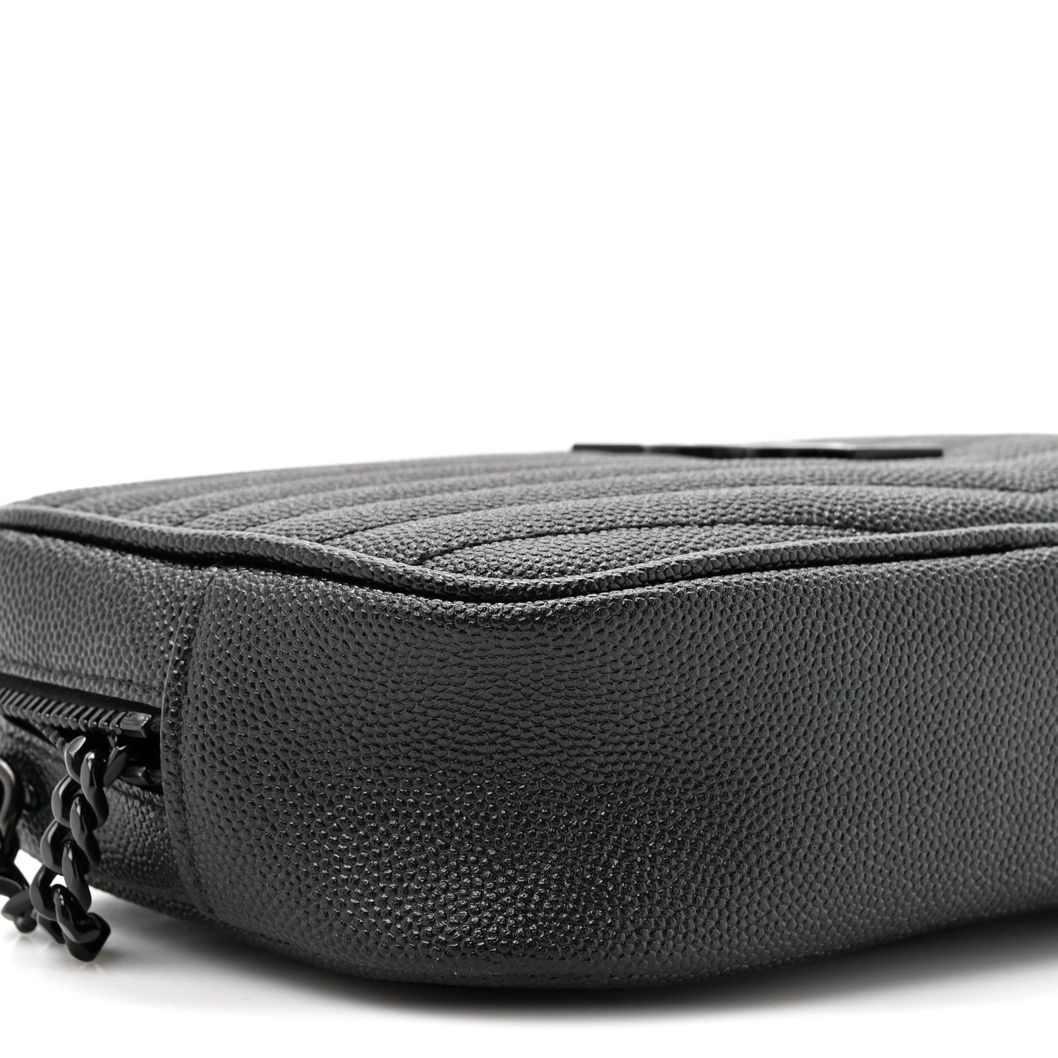 Saint Laurent Grain De Poudre Matelasse Monochrome Monogram Mini Lou Camera Bag Black 10 of 10