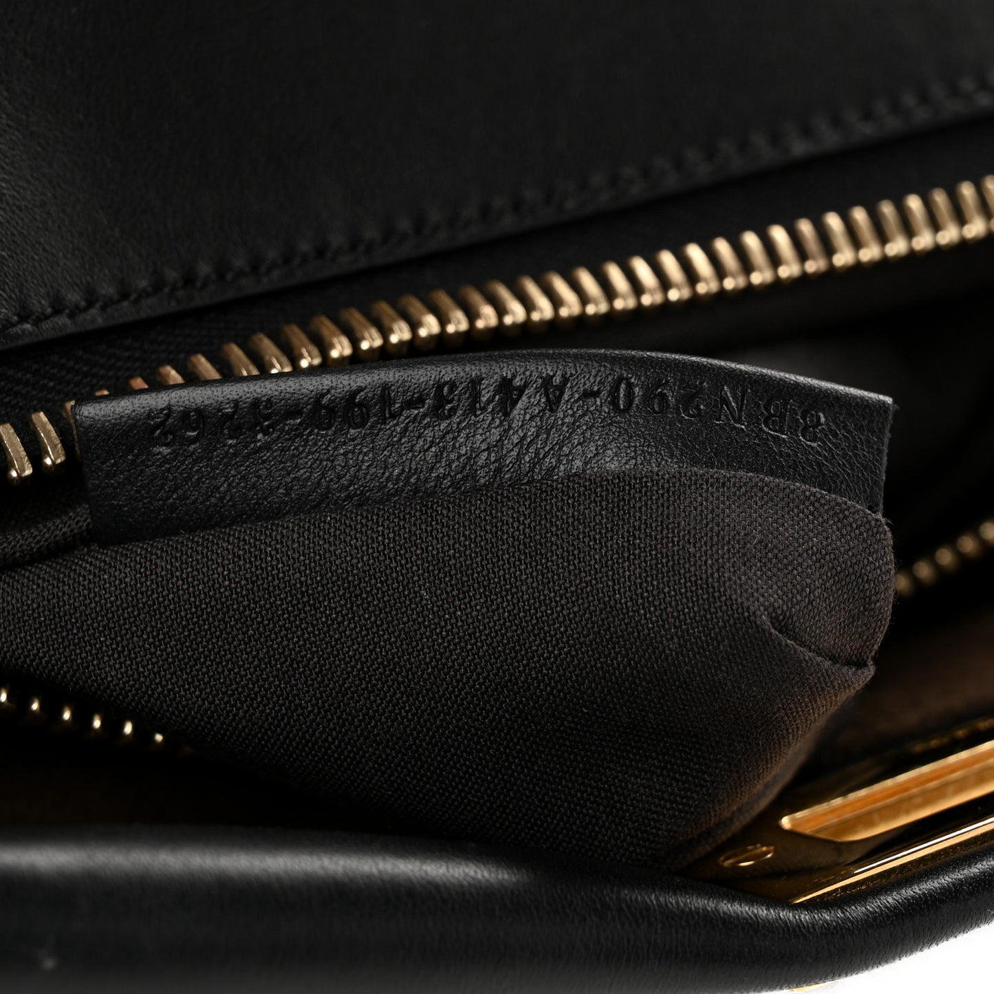 Shearling Vitello Vernice Mou Pequin Striped Medium Peekaboo Iconic Satchel Tobacco Black