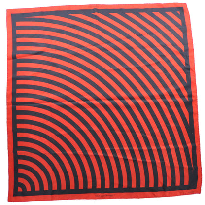 Louis Vuitton Silk Stripes Scarf Red Black 2 of 5