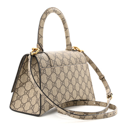 Balenciaga X GUCCI GG Supreme Monogram Small Hourglass Top Handle Bag Beige Ebony 3 of 11