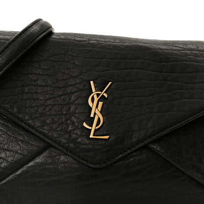 Saint Laurent Supple Lambskin Small Cassandre Chain Pouch Black 8 of 10