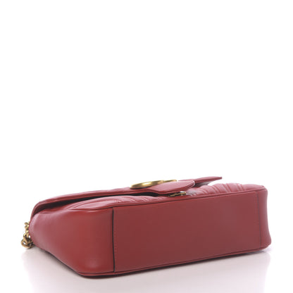 Gucci Calfskin Matelasse Small GG Marmont Shoulder Bag Hibiscus Red 4 of 10