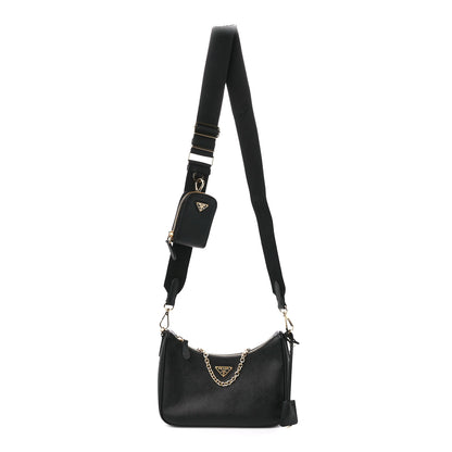 Prada Saffiano Lux Re-Edition 2005 Shoulder Bag Black 1 of 10