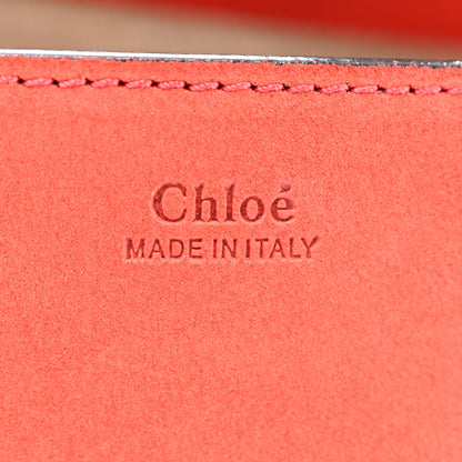 Chloe Suede Smooth Calfskin Drew Shoulder Bag Plaid Red Black 10 of 21