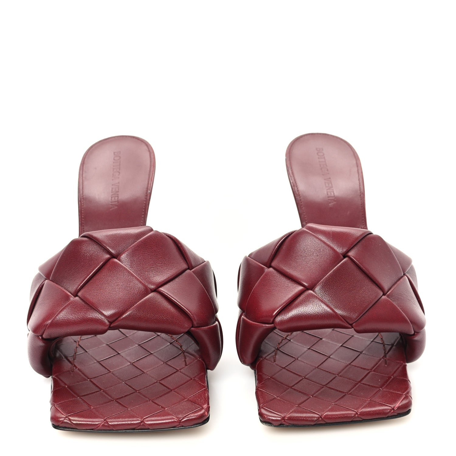 Bottega Veneta Nappa Maxi Intrecciato Lido 90mm Mule Sandals 40 Barolo 3 of 8