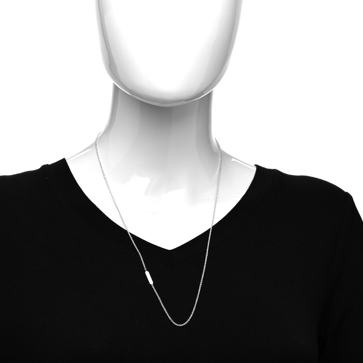 Sterling Silver Tag Chain Necklace