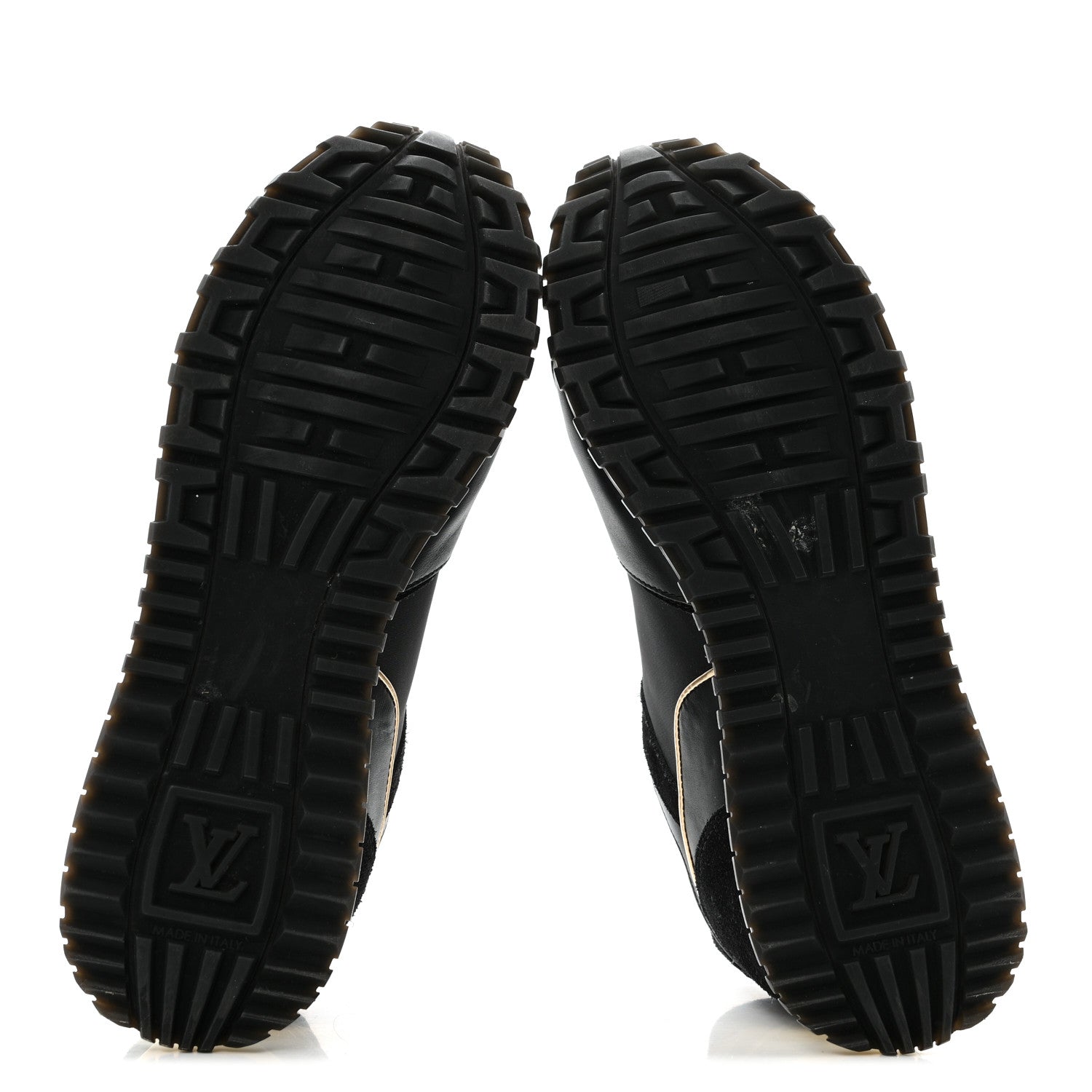 Louis Vuitton Suede Calfskin Recycled Monogram Nylon Run Away Sneakers 39 Black 6 of 13