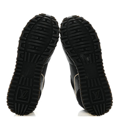 Louis Vuitton Suede Calfskin Recycled Monogram Nylon Run Away Sneakers 39 Black 6 of 13