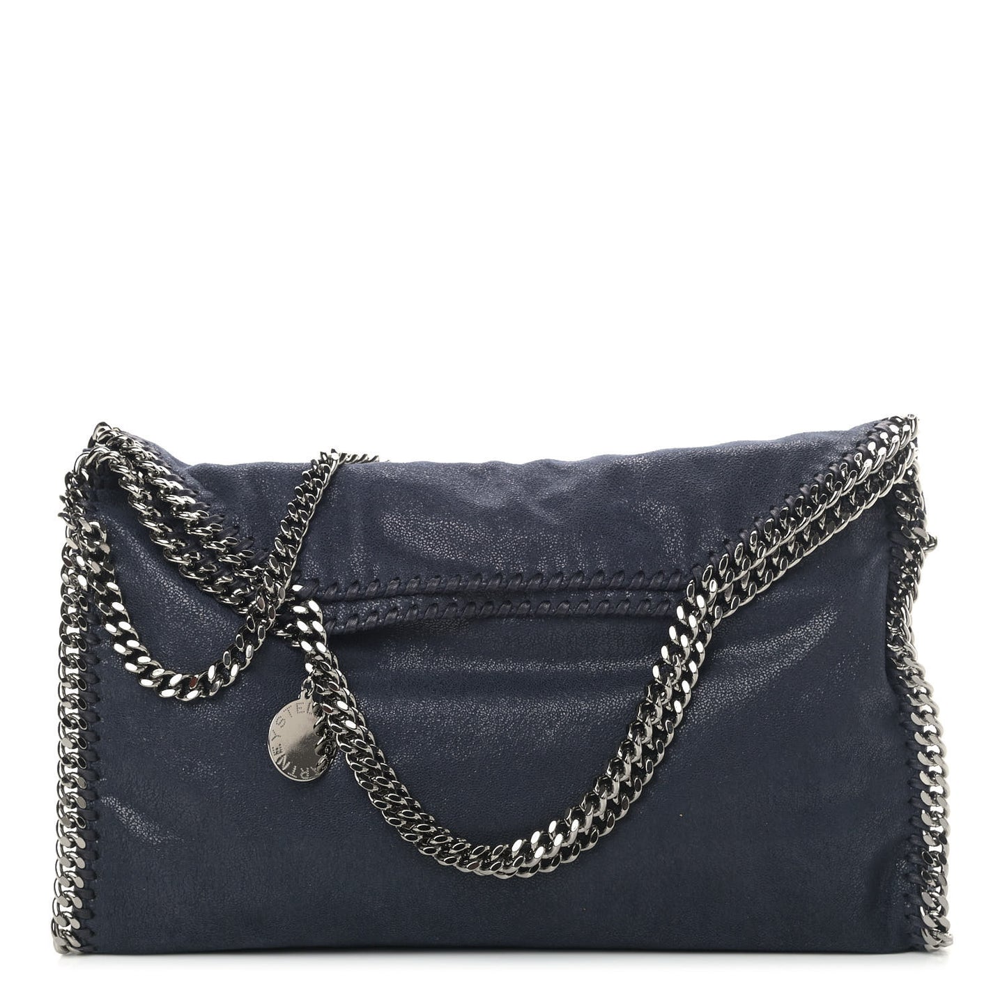 Shaggy Deer Falabella Fold Over Tote Navy