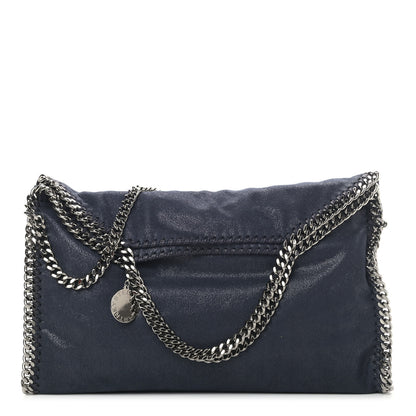 Stella McCartney Shaggy Deer Falabella Fold Over Tote Navy 1 of 9