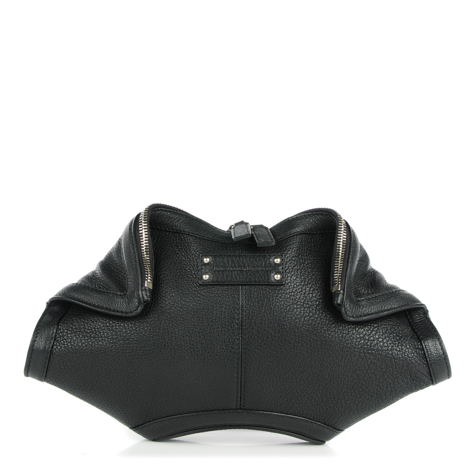 Alexander McQueen Calfskin De Manta Clutch Black 1 of 7