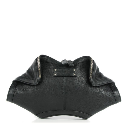 Alexander McQueen Calfskin De Manta Clutch Black 1 of 7