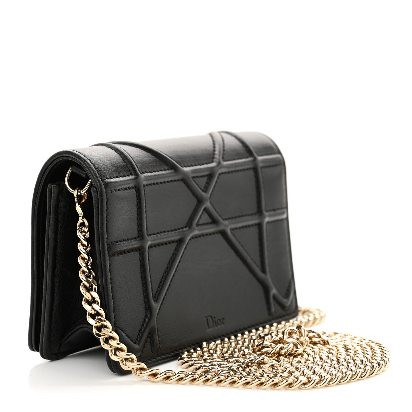 Lambskin Baby Diorama Flap Bag Black