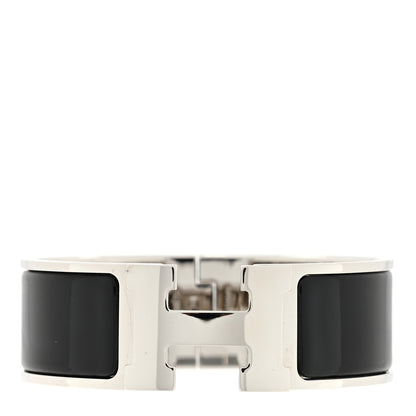 Hermes Enamel Wide Clic Clac H Bracelet GM Black 1 of 3