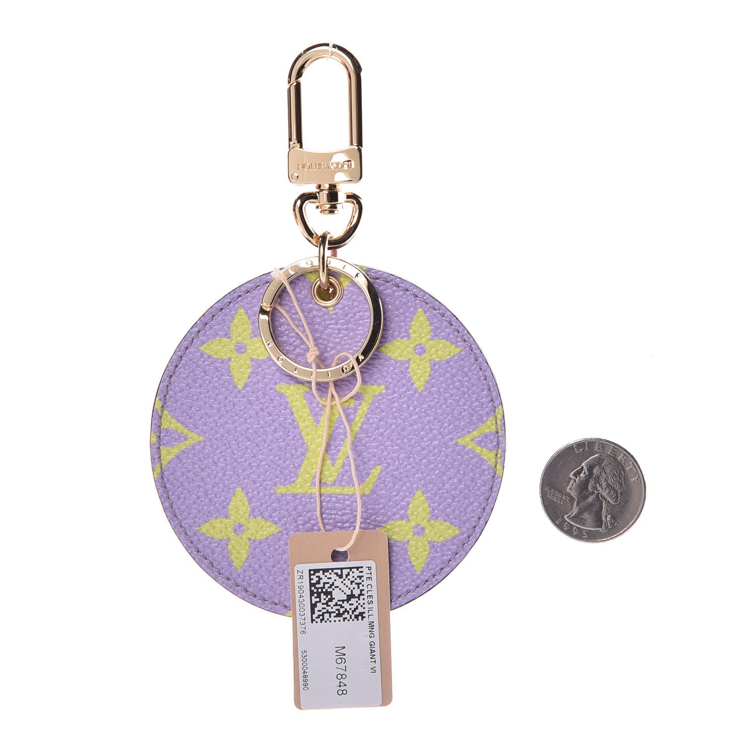 Louis Vuitton Monogram Giant Bag Charm Key Holder Pink Lilac 2 of 3