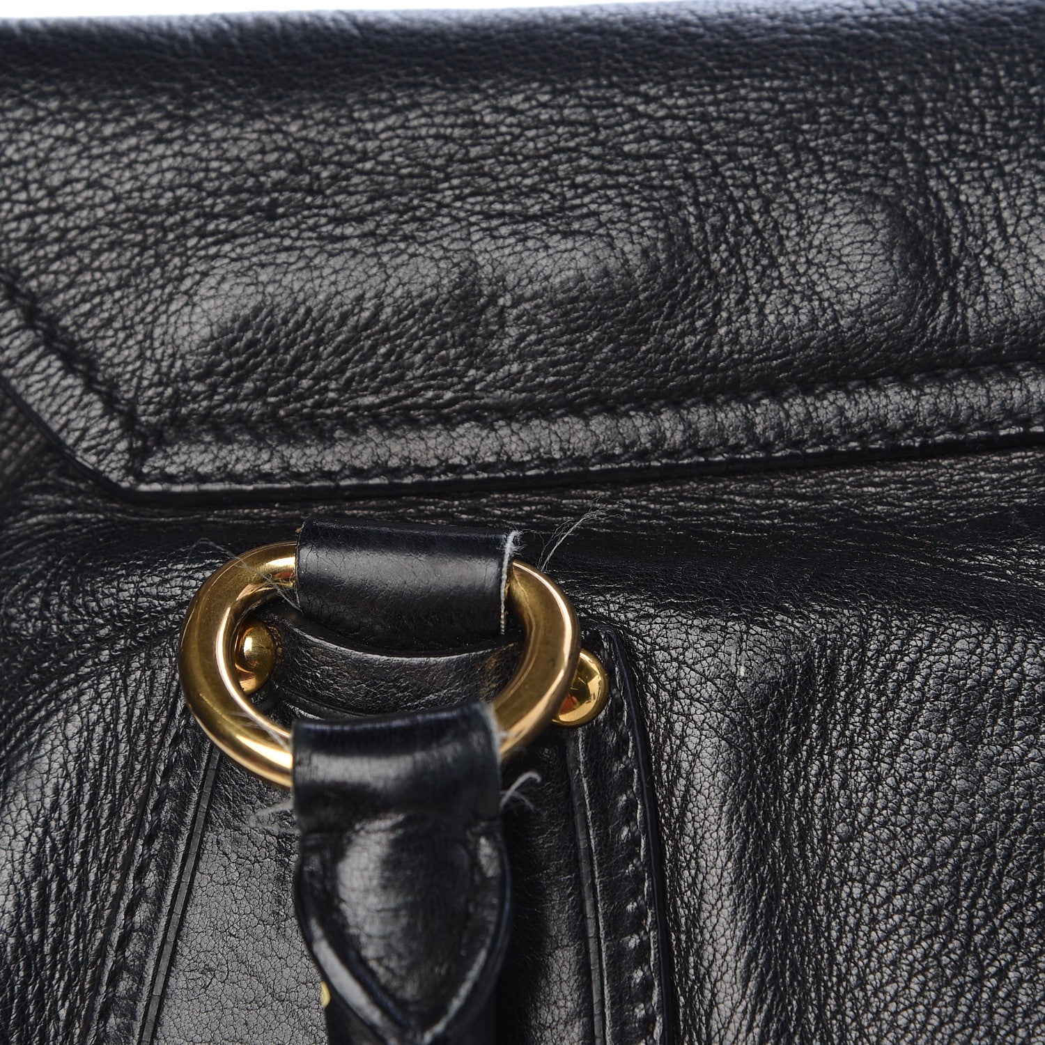 Prada Cervo Shine Shoulder Bag Black 13 of 18