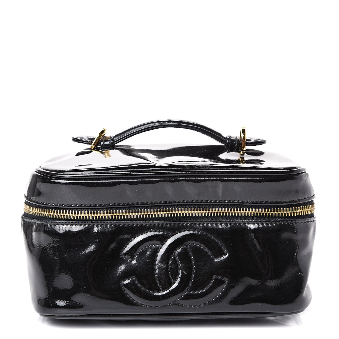 Patent Vanity Cosmetic Case Black