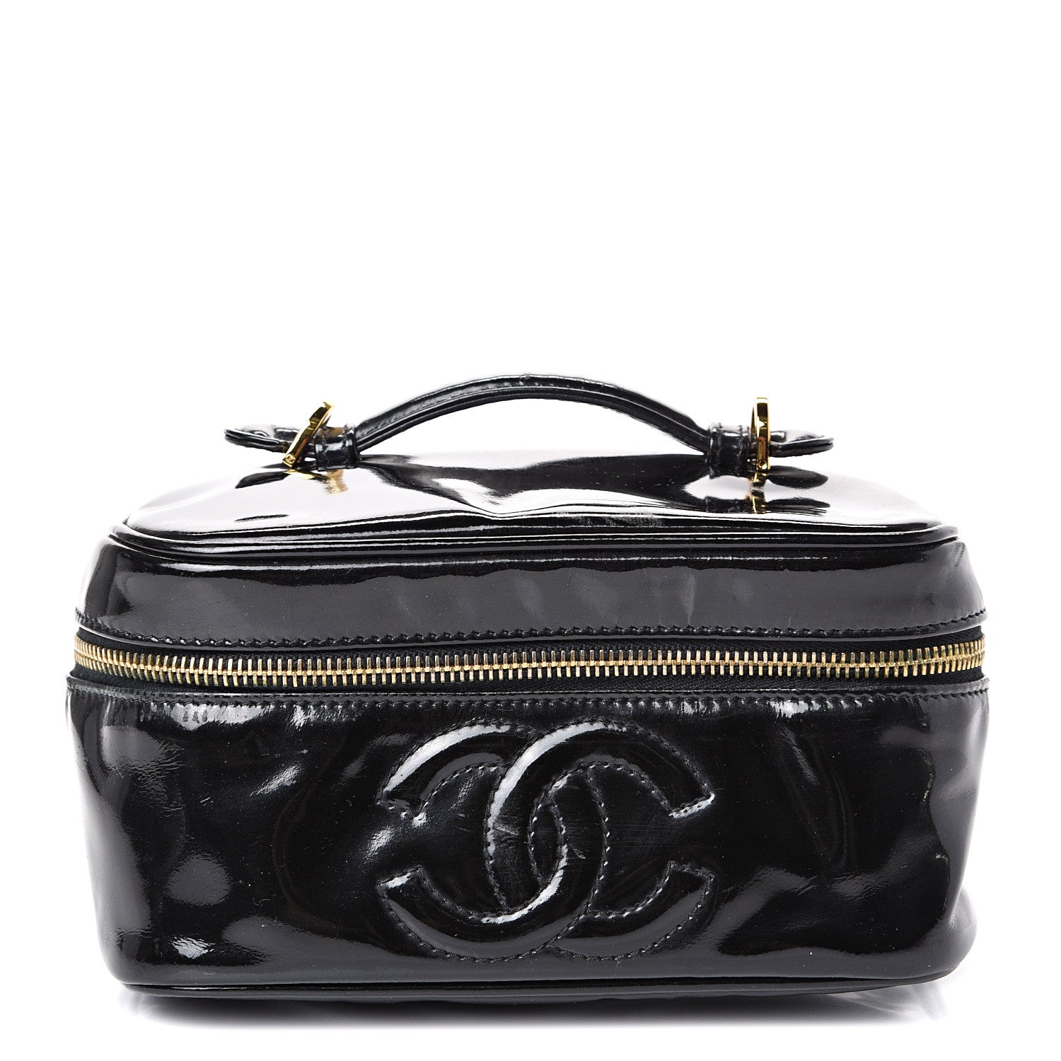 Chanel Patent Vanity Cosmetic Case Black 1 of 12