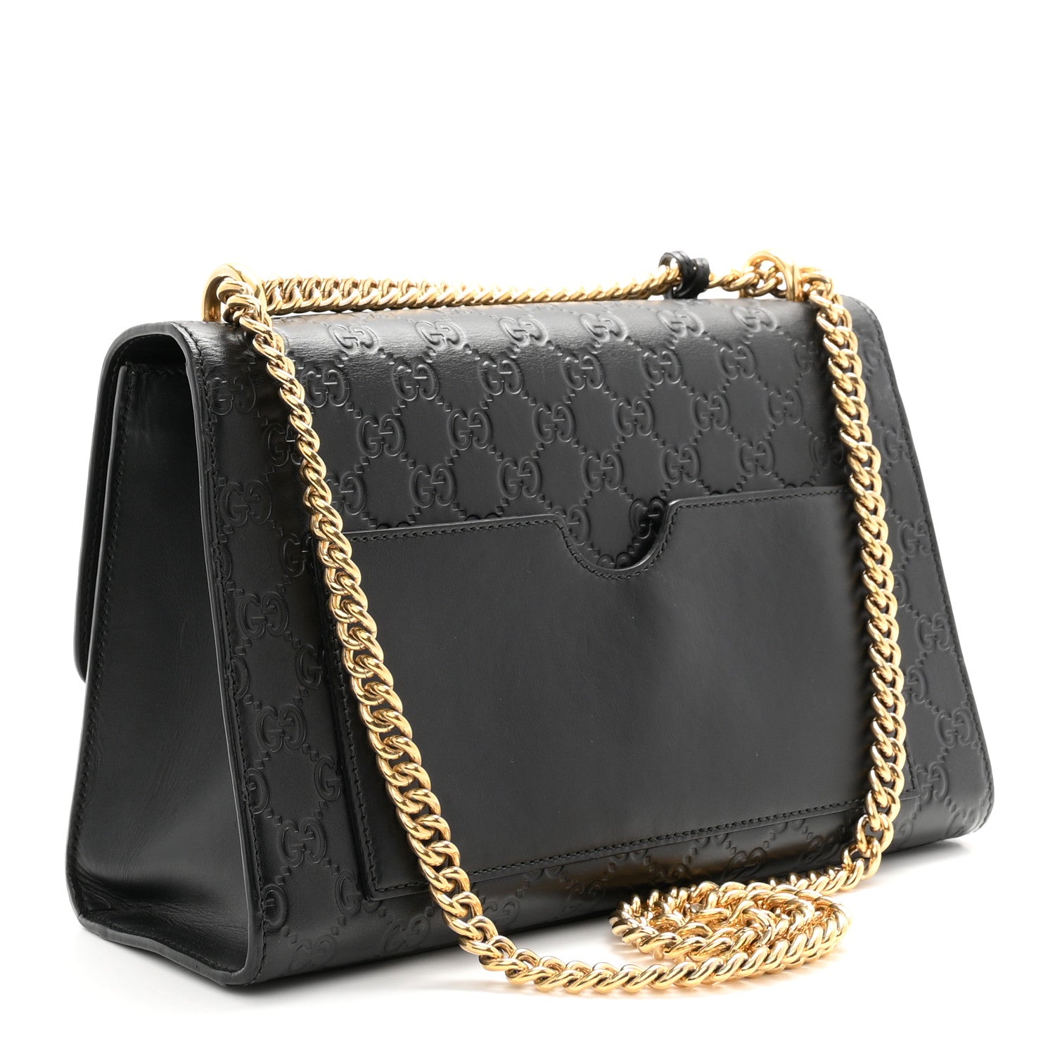 Gucci Guccissima Medium Padlock Shoulder Bag Black 3 of 10