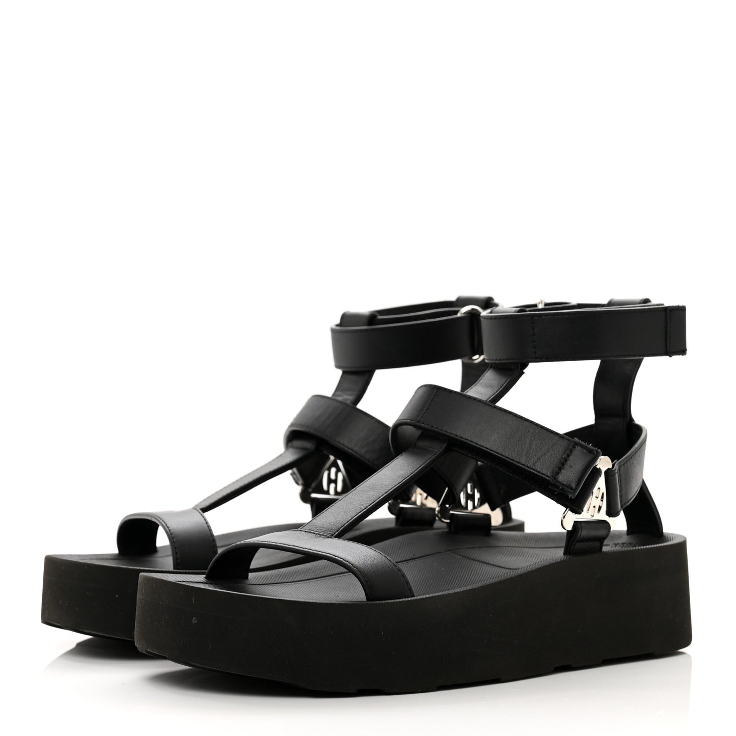 Calfskin Womens Enid Sandals 36 Black