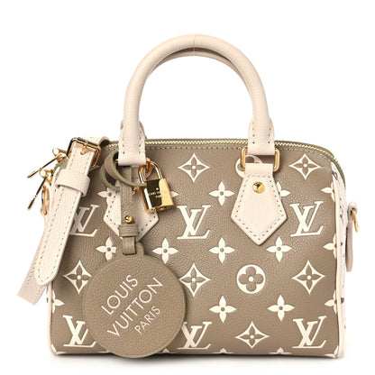 Louis Vuitton Empreinte Monogram Spring in the City Speedy Bandouliere 20 Kaki Beige Cream 1 of 9