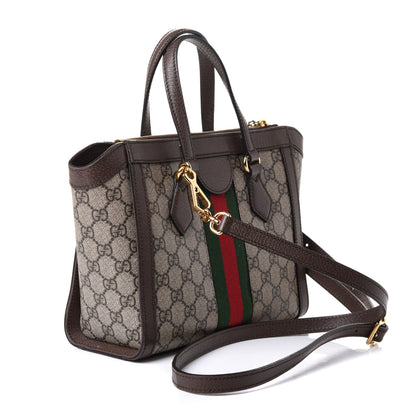 Gucci GG Supreme Monogram Small Ophidia Tote Bag Brown 4 of 13