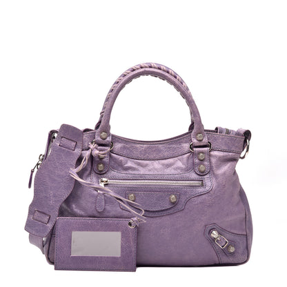 Balenciaga Agneau Giant 12 Silver Hardware Town Glycine 1 of 9