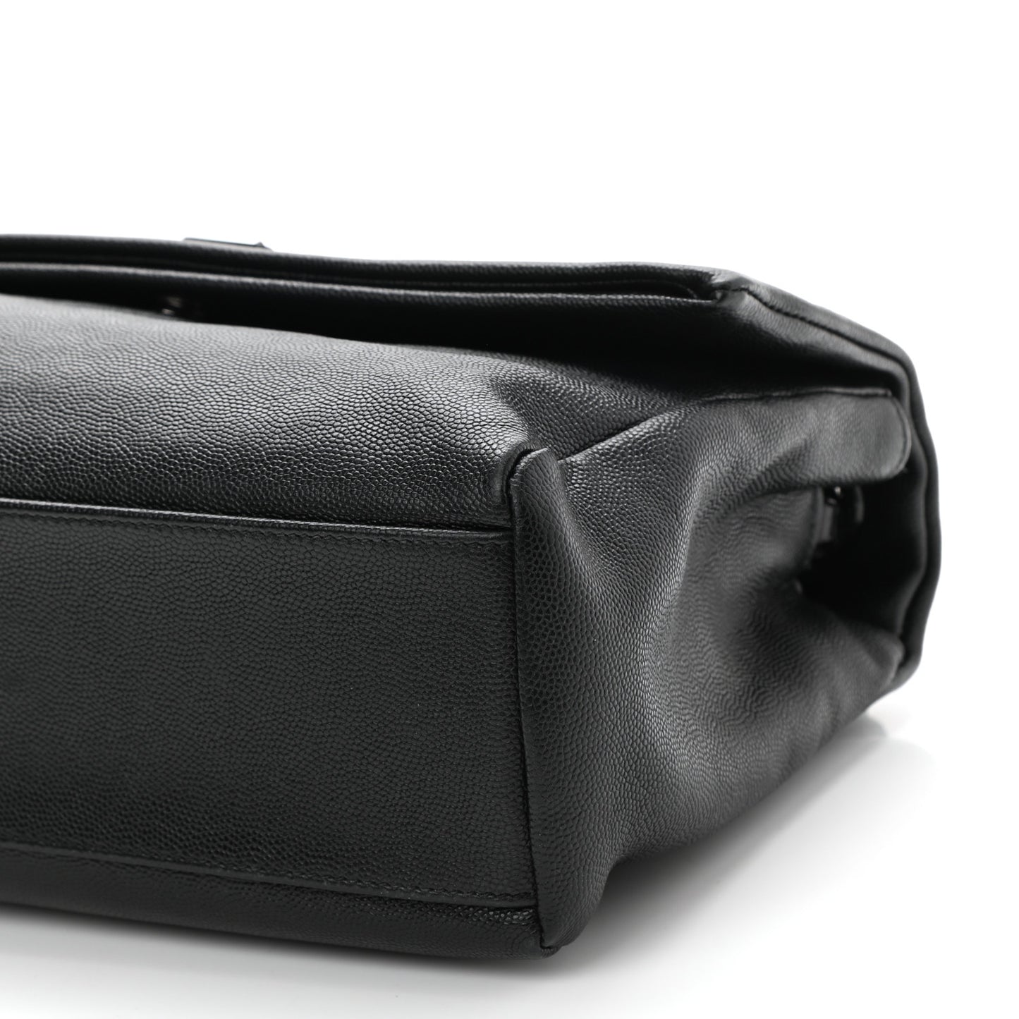Grain De Poudre Medium West Hollywood Monogram Fold-Over Black