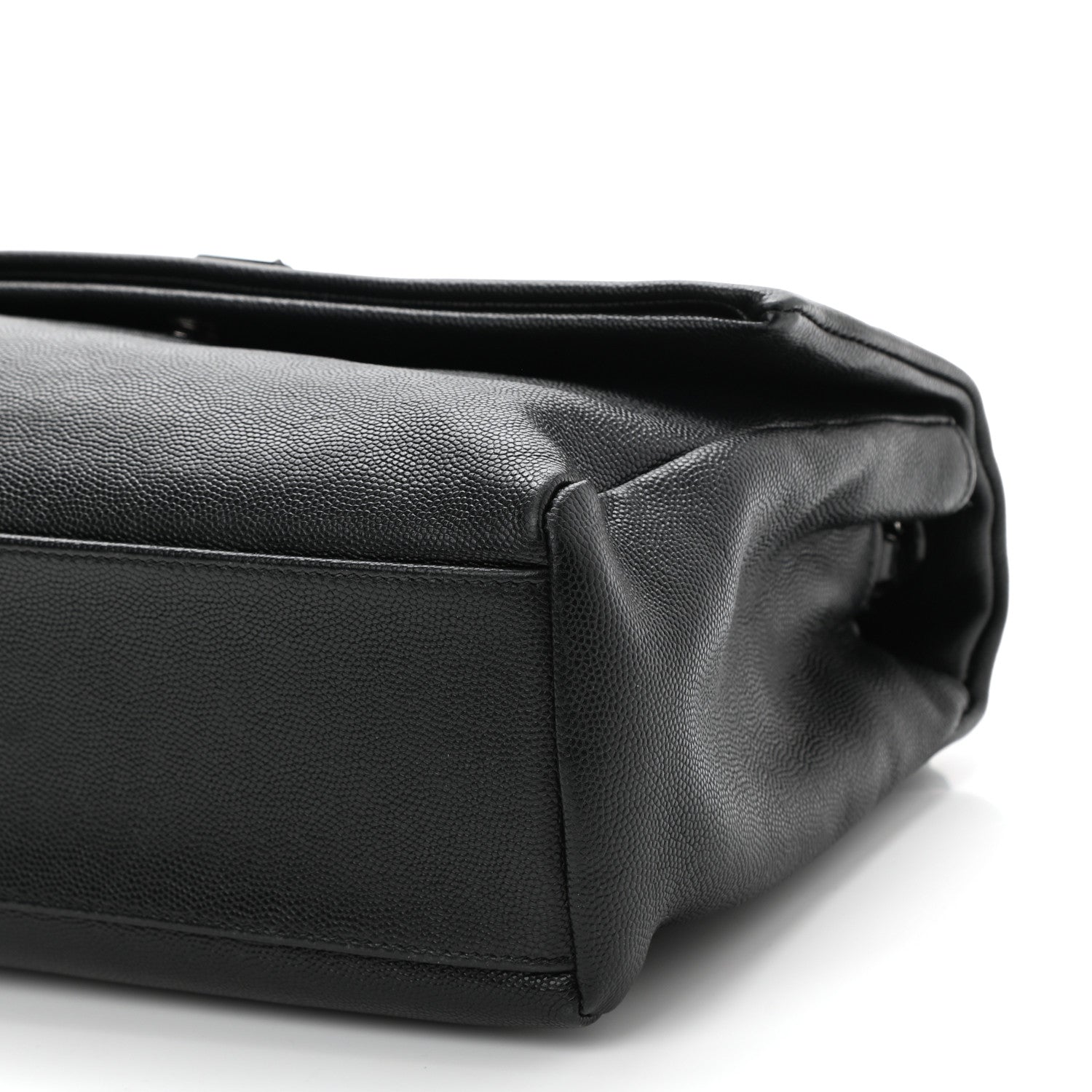 Saint Laurent Grain De Poudre Medium West Hollywood Monogram Fold-Over Black 11 of 11