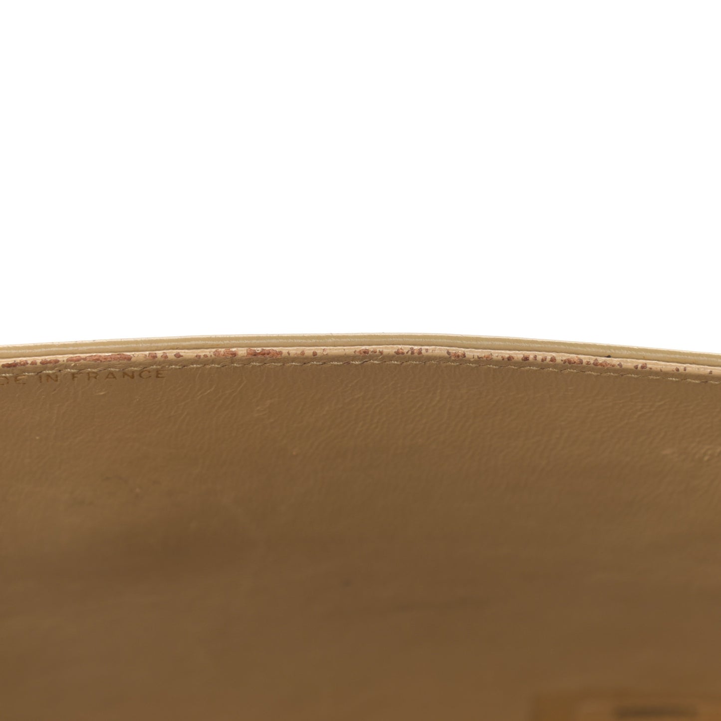 Lambskin Quilted Medium Single Flap Beige