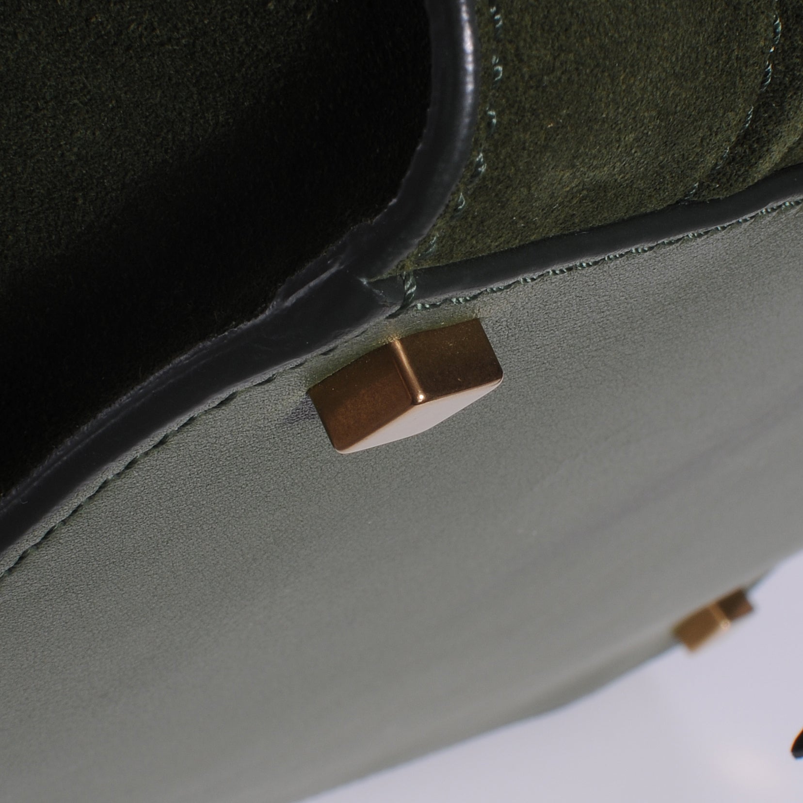 Celine Suede Small Phantom Luggage Olive 5 of 10