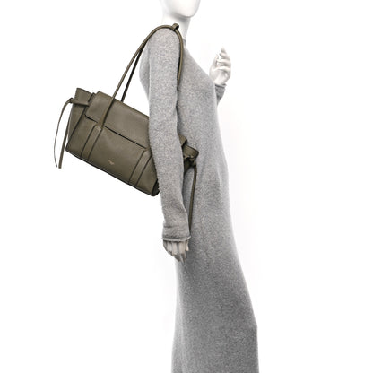Mulberry Heavy Grain Small Soft Bayswater Satchel Linen Green 2 of 9