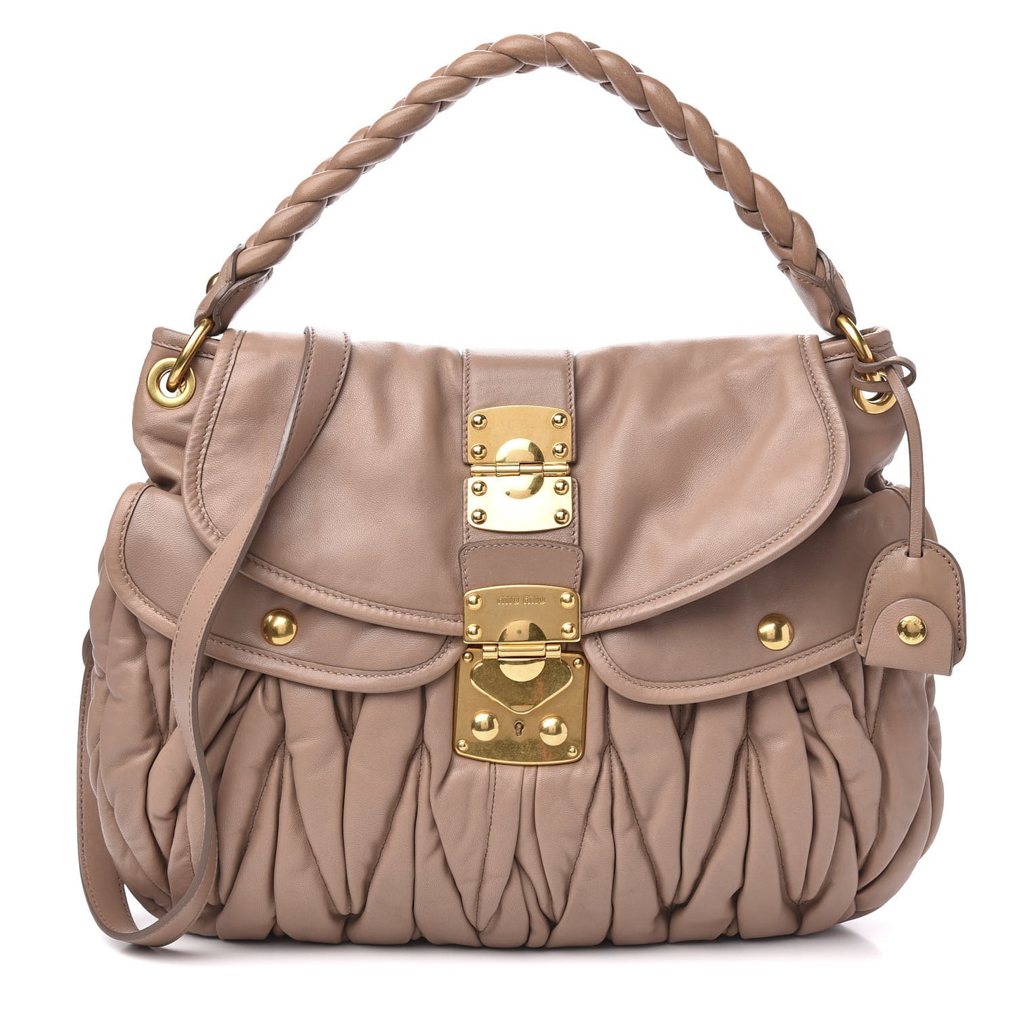 Nappa Matelasse Coffer Hobo Cammeo