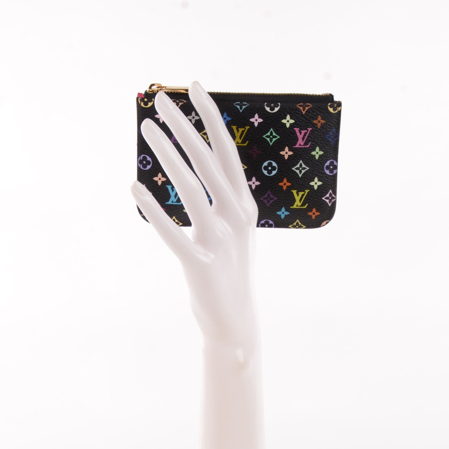 Louis Vuitton Monogram Multicolor Key Pouch Black Grenade 2 of 7