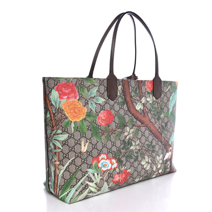 Gucci GG Supreme Monogram Tian Large Shopping Tote Beige Multicolor New Acero 3 of 7