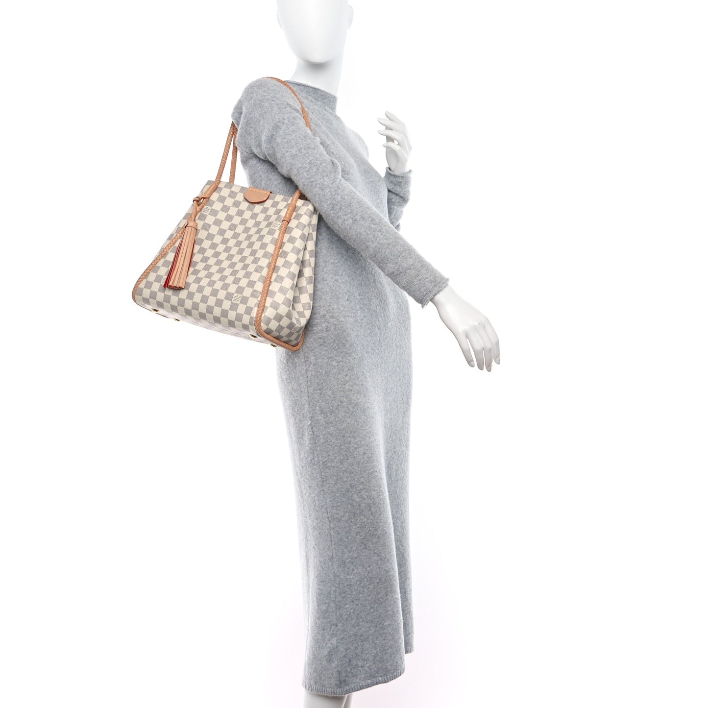 LOUIS VUITTON Damier Azur Propriano Rose Ballerine
