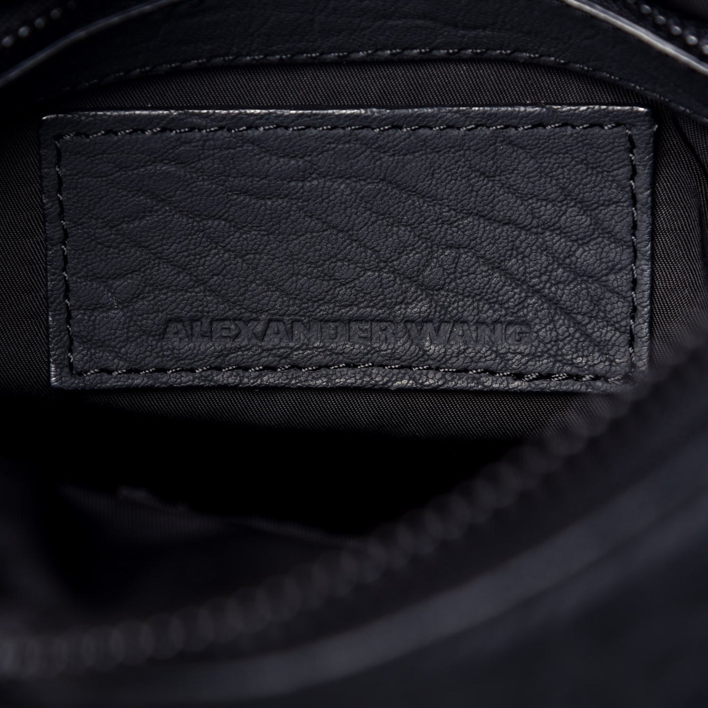 Pebbled Lambskin Rocco Matte Black Iridescent Hardware