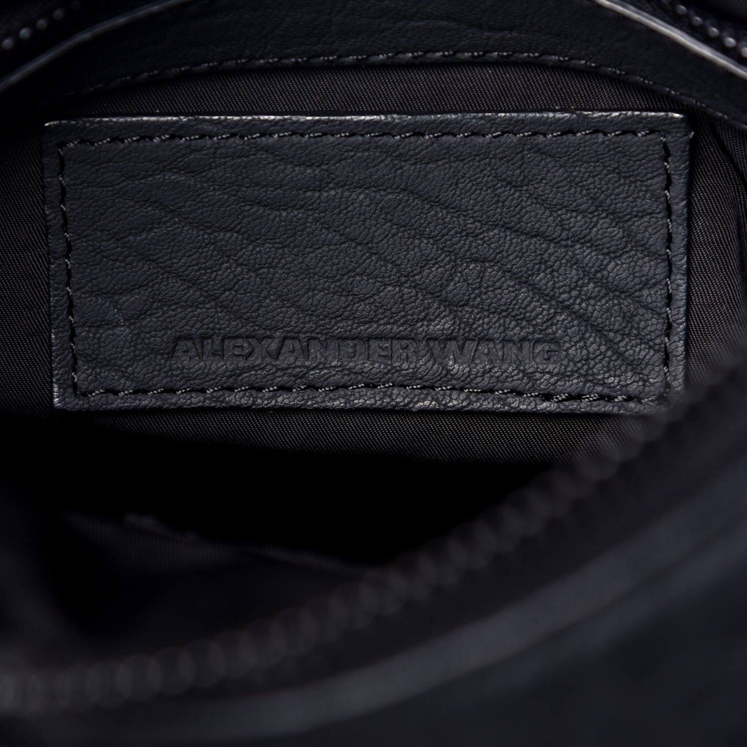 Alexander Wang Pebbled Lambskin Rocco Matte Black Iridescent Hardware 7 of 8