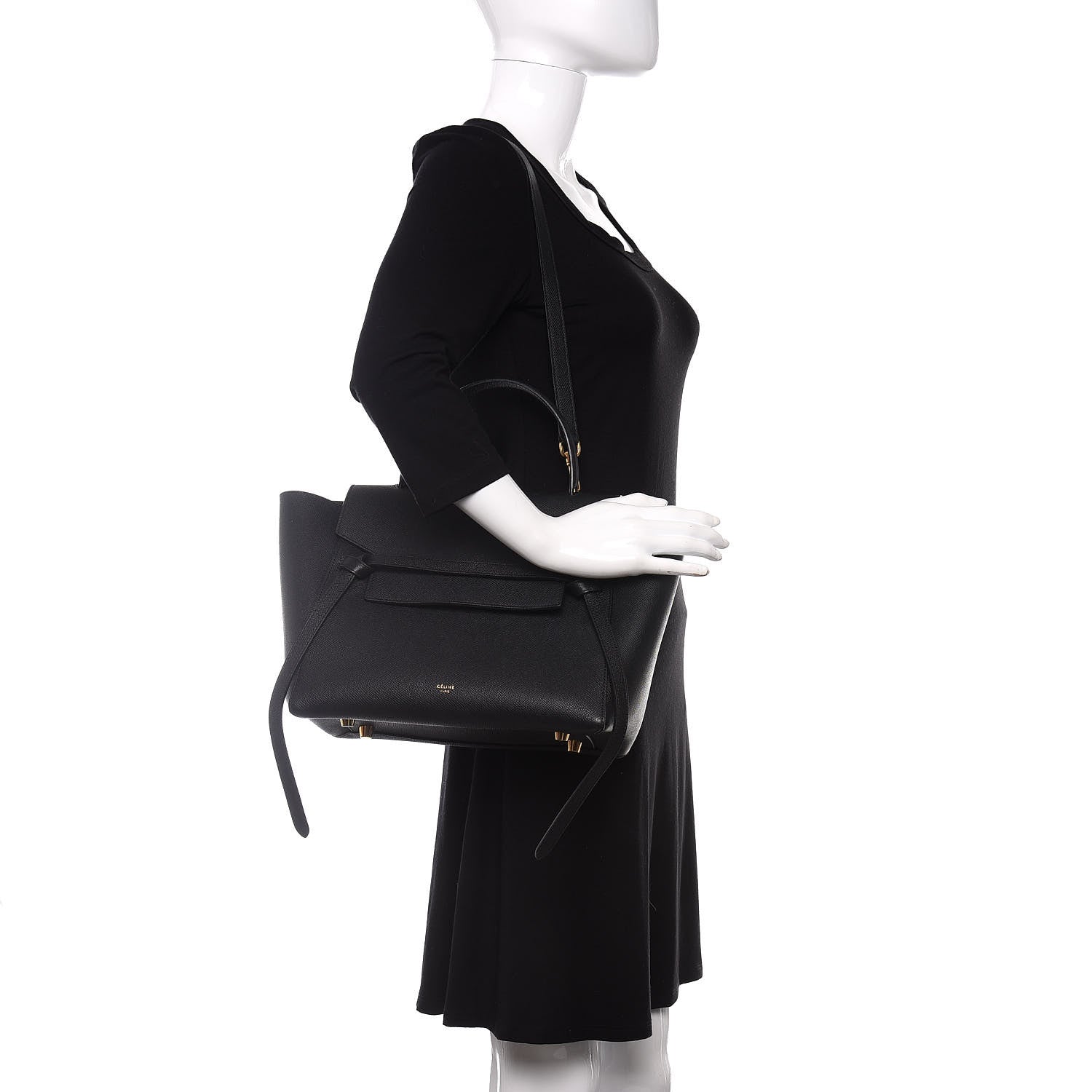 Celine Baby Grained Calfskin Mini Belt Bag Black 2 of 12