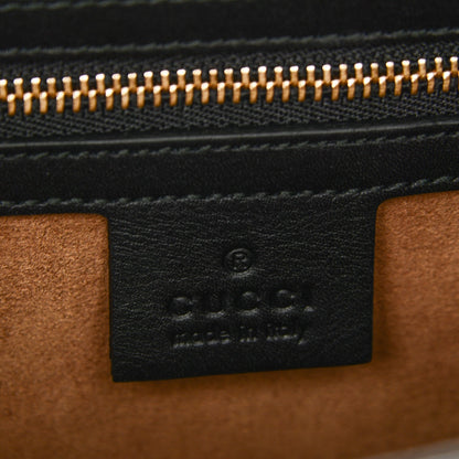 Gucci GG Supreme Monogram Calfskin Small Padlock Top Handle Bag Beige Black Cuir 6 of 6