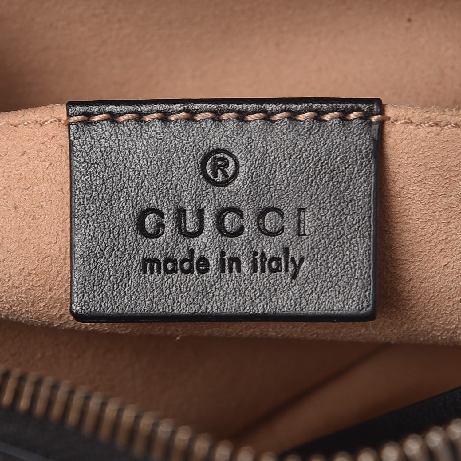 Gucci Calfskin Matelasse Mini GG Marmont Chain Shoulder Bag Black 6 of 9