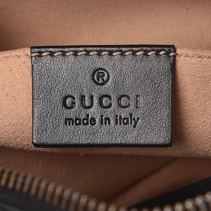 Gucci Calfskin Matelasse Mini GG Marmont Chain Shoulder Bag Black 6 of 9